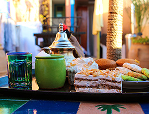 Marrakech og Agadir - Lækker te og dessert i Marokko