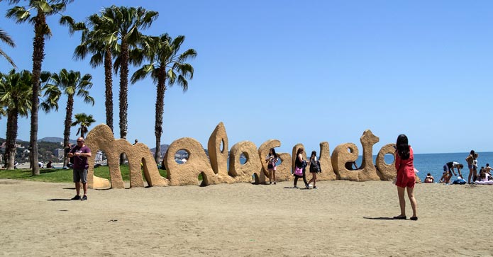 Storbyferie i Málaga - stranden er skøn