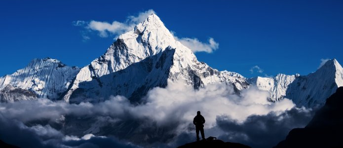 Udsigt til Mount Everest fra Nepalsiden