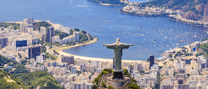 Christ, The Redeemer ser ud over Rio de Janeiro